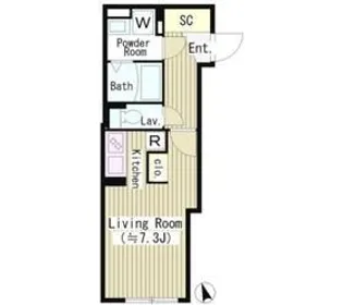 ルオーレ恵比寿【4階】の間取り