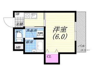 ヴィラ芦屋川【2階】の間取り