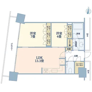 M.M. TOWERS FORESIS R棟【13階】の間取り
