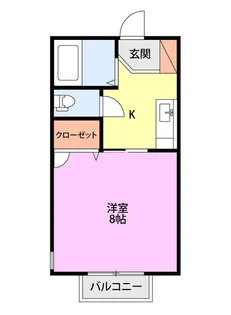 新潟県新潟市中央区長潟1【アパート】の間取り