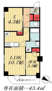 東京都江戸川区瑞江2【マンション】の間取り
