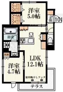 グランテージ 西棟【1階】の間取り
