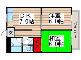 パークサイド 2【1階】の間取り