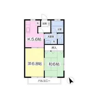 メゾンあぶくまD【2階】の間取り