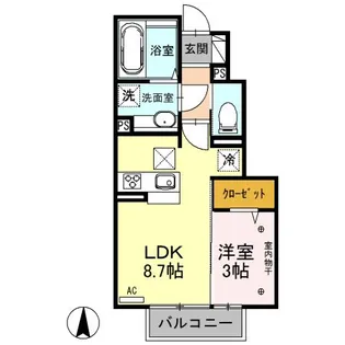 グランメール A棟【1階】の間取り