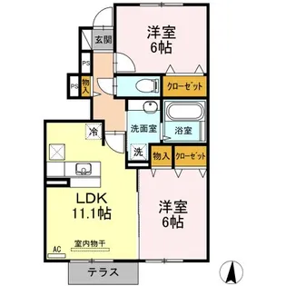 リッツハウス萩生【1階】の間取り
