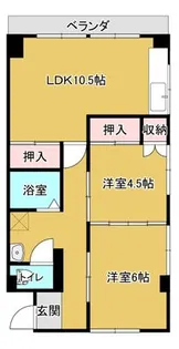 ユートピアマンション【4階】の間取り