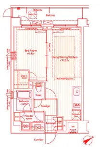 カスタリア鶴見【4階】の間取り