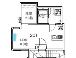 アンベリール北赤羽【1階】の間取り