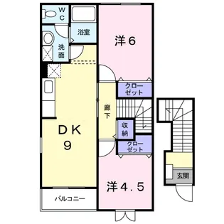 アトラクティブスペースI【2階】の間取り