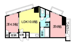 ヒルトップレジデンス【4階】の間取り