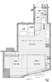 デュオ・スカーラ渋谷【5階】の間取り