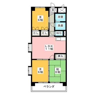 メゾンブローニュ 8【5階】の間取り