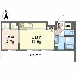 Terrace米ケ袋【1階】の間取り