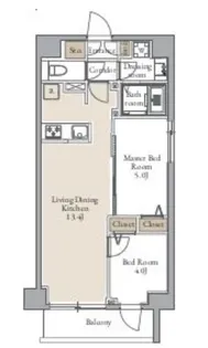 グランカーサ日暮里【2階】の間取り