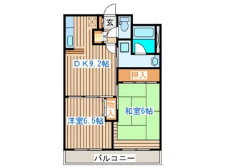 ル-プル南仙台【1階】の間取り