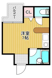 ハピネス東生駒【3階】の間取り