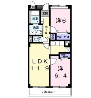 アプリコーゼ【1階】の間取り