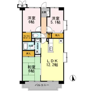 プルニエール大泉学園【2階】の間取り