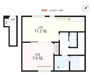 QUIET CRAB HOUSE mix天王町(仮)【2階】の間取り