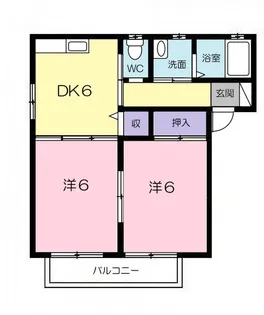 ポルテ三原明神C【2階】の間取り