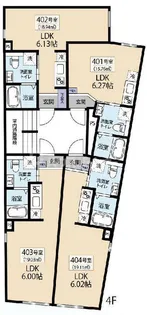 アーバンレーヴ西日暮里【4階】の間取り