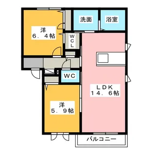 パーク ピア テラス【2階】の間取り