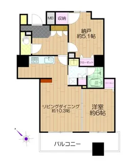 ラクアルオダサガ【16階】の間取り