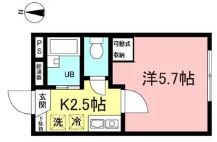 フラワーパレス生田【1階】の間取り