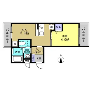 セザール中延【2階】の間取り
