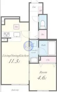 グレーヌ東寺【1階】の間取り