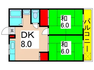 コ-ポナガセ【2階】の間取り