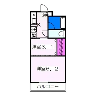 レジデンスプアクラ【2階】の間取り