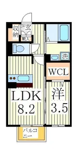 ラマージュおおたかの森【1階】の間取り