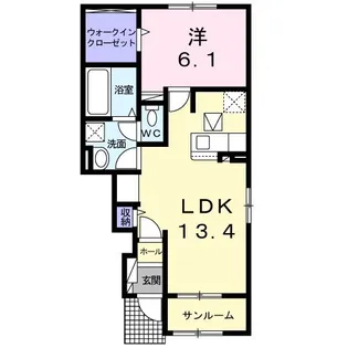 グリーン ガーデン II【1階】の間取り