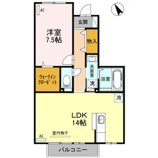 リビングタウン松若町【1階】の間取り