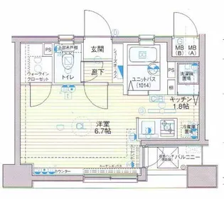メインステージ六本木【7階】の間取り
