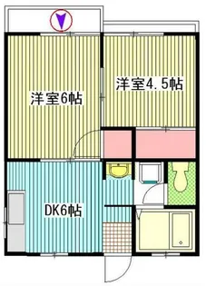 コーポ叶【1階】の間取り