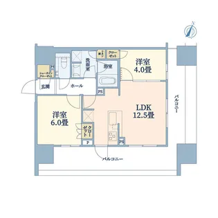 ドレッセ都立大学【11階】の間取り