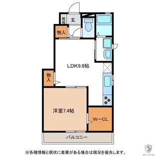 デュースHINA【2階】の間取り