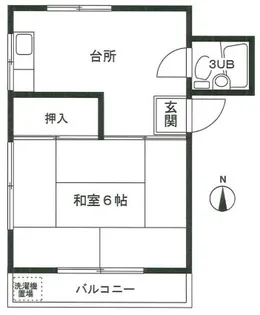 長谷部アパート【2階】の間取り