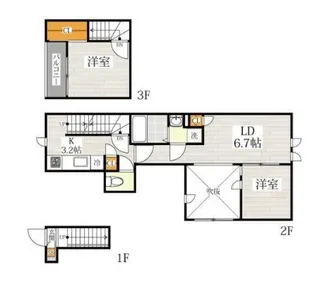 CB王子ルシエル【2階】の間取り
