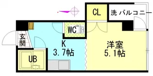 宇品丸八ビル【4階】の間取り