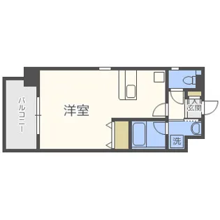 アーバンフラッツ上町【5階】の間取り