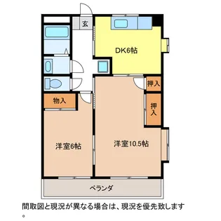 シャルム岐阜【3階】の間取り