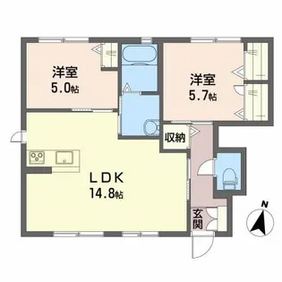 シャーメゾン・アゼリア B棟【1階】の間取り