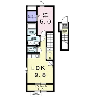 シャトー・姫【2階】の間取り