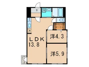 ランツォ町屋【2階】の間取り