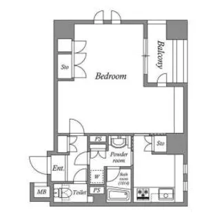 レジデンス横濱関内【2階】の間取り