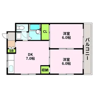 コーポCELG【2階】の間取り